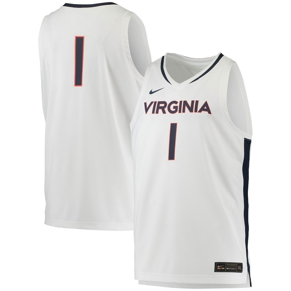 Nike Virginia Cavaliers #1 Basketball Jersey‎ NCAA White Mens XXL NWT